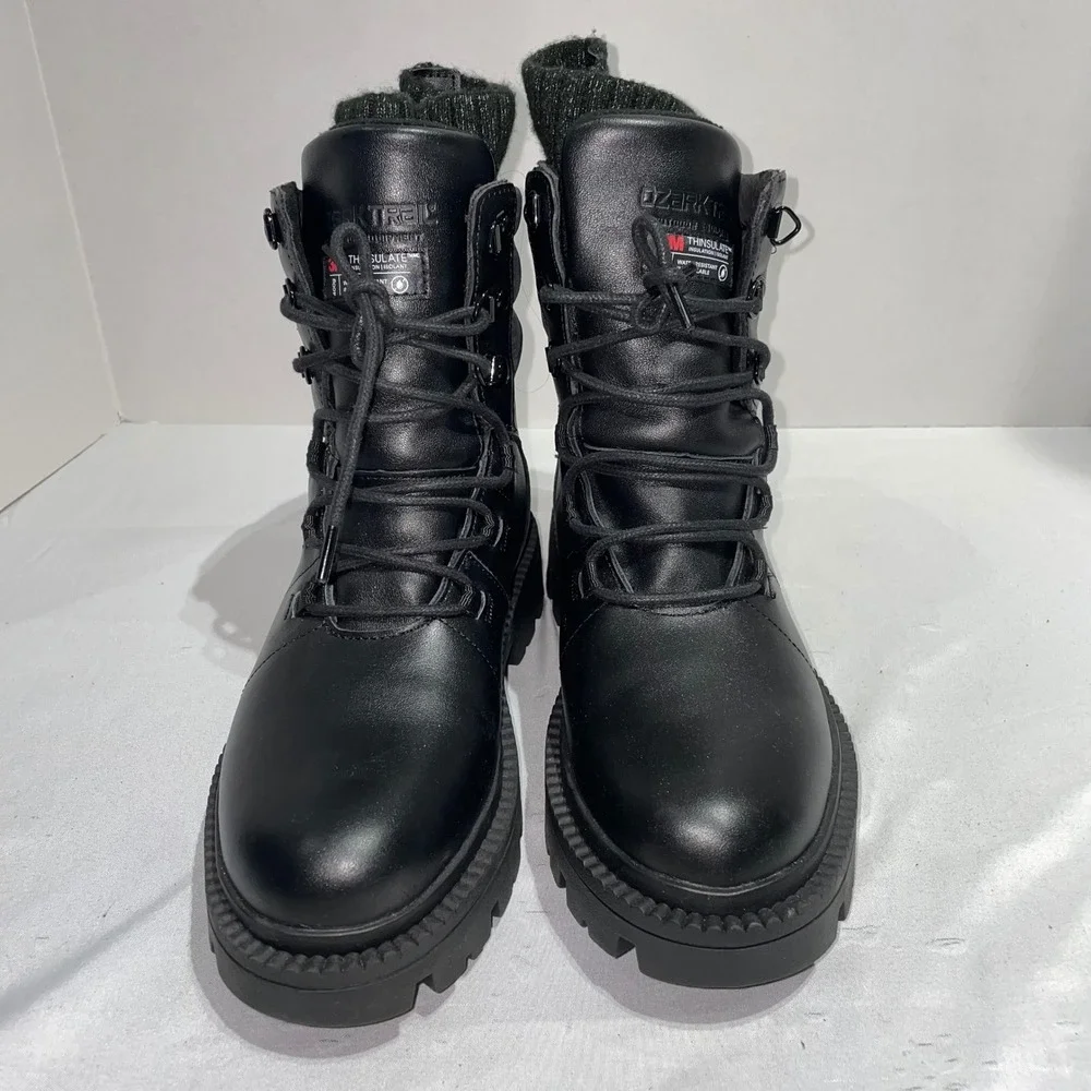 Ozark Trail Womens Black Winter Boots 3M Thinsulate Water Resistant‎ Size 6 400g